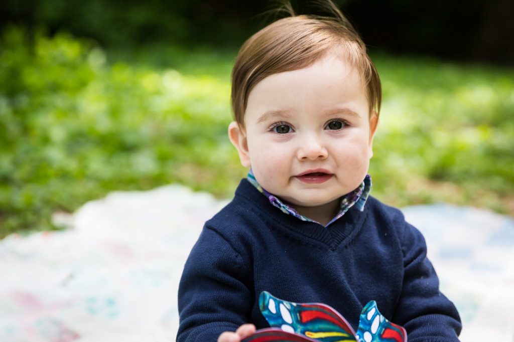 First birthday portrait in Central Park