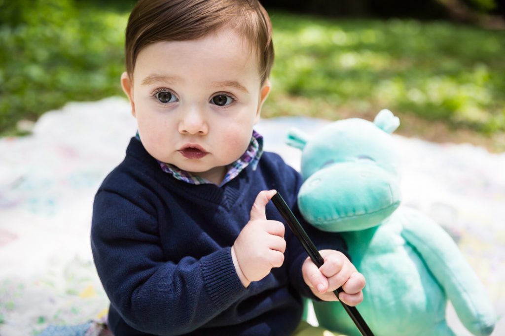 First birthday portrait in Central Park