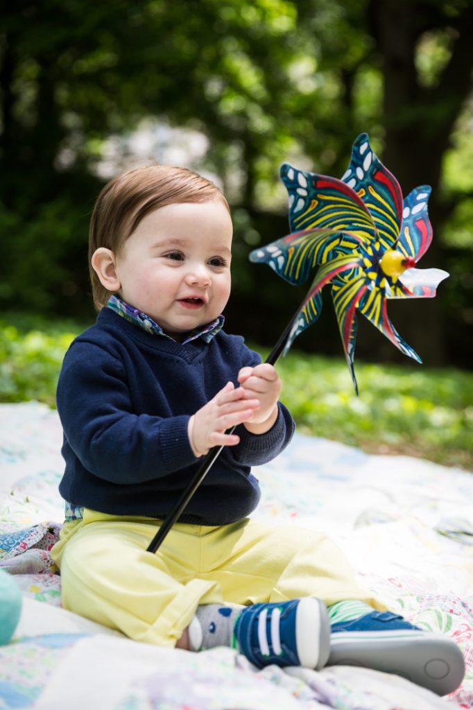 First birthday portrait in Central Park