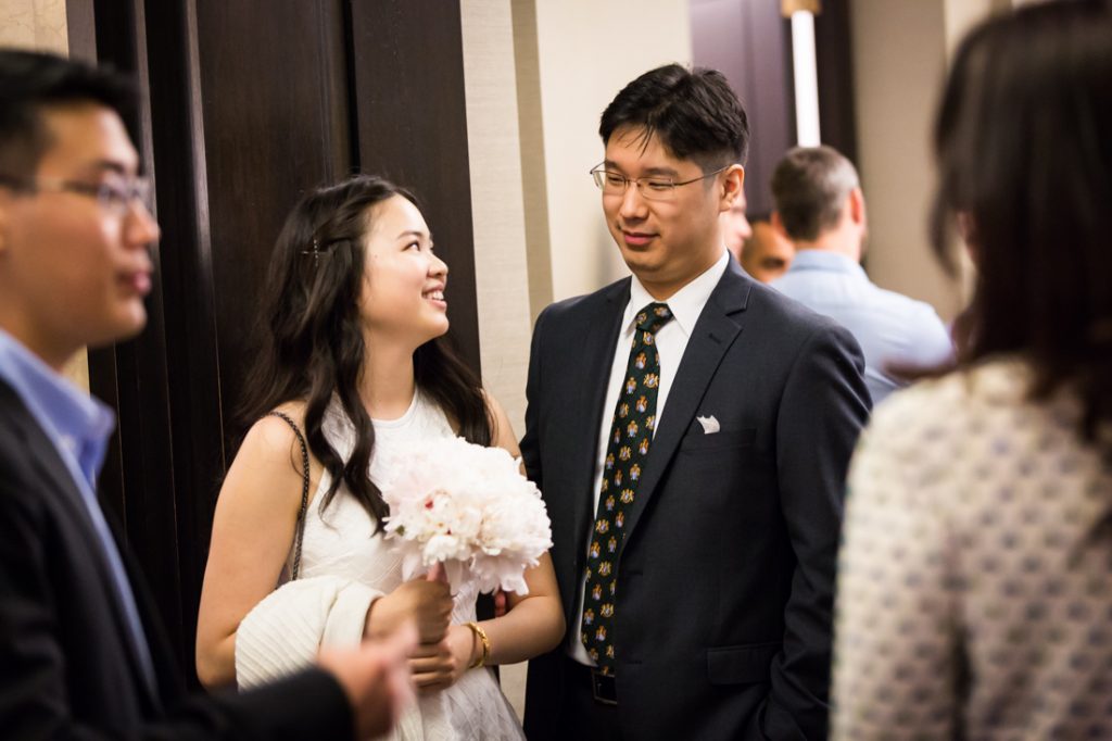 Waiting to say vows at a NYC City Hall elopement