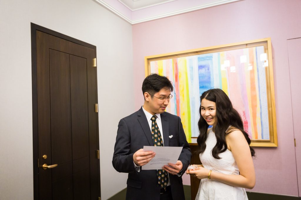 Ceremony at a NYC City Hall elopement