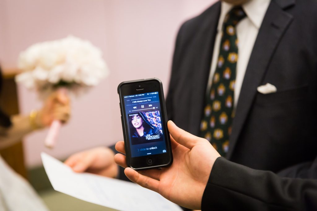 Ceremony at a NYC City Hall elopement