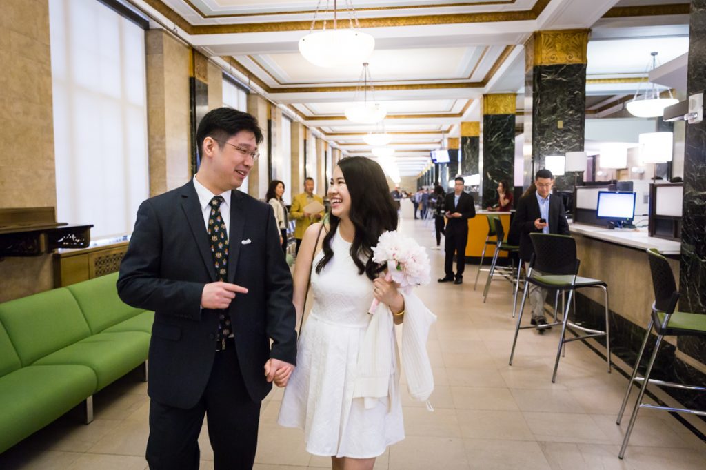 Ceremony at a NYC City Hall elopement