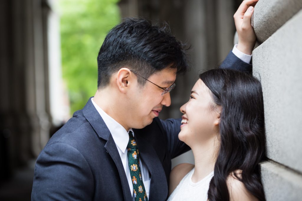 Bride and groom portraits at a NYC City Hall elopement