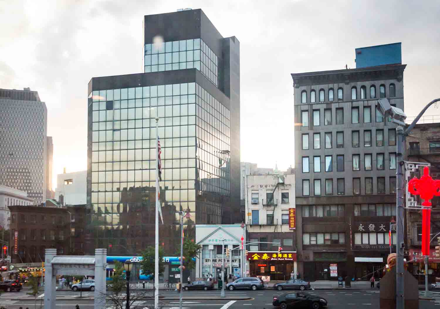 Wide shot of Chinatown