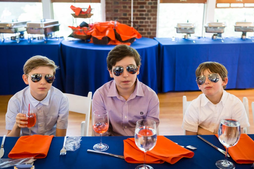 Kids with sunglasses by bar mitzvah photographer, Kelly Williams