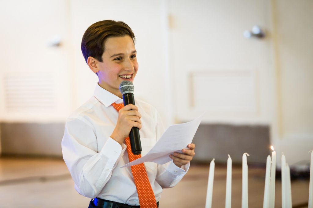 Birthday boy by bar mitzvah photographer, Kelly Williams