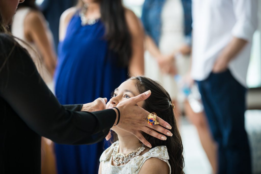 Guests at a nontraditional baby shower