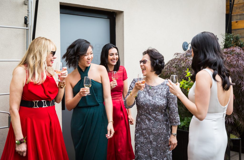 Toasts before a SoHo wedding