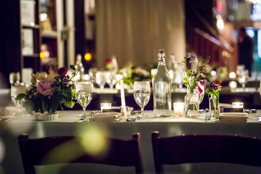 Place setting for a SoHo wedding