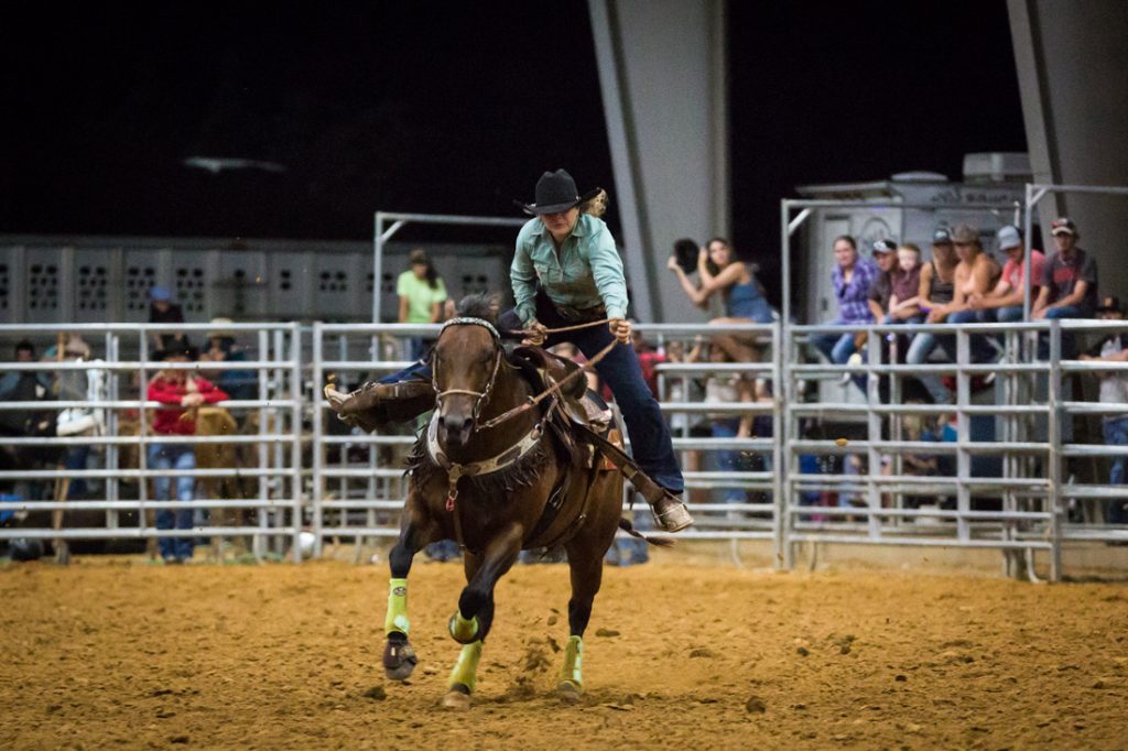 Barrel racing at the Bar W Rodeo