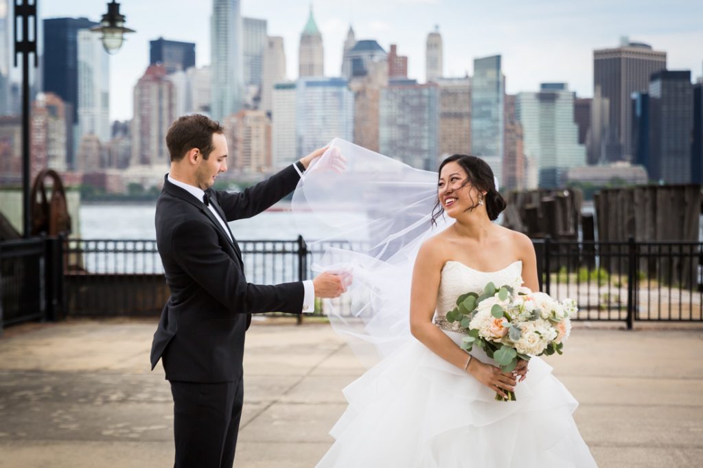 Bride and groom portrait at a Maritime Parc wedding