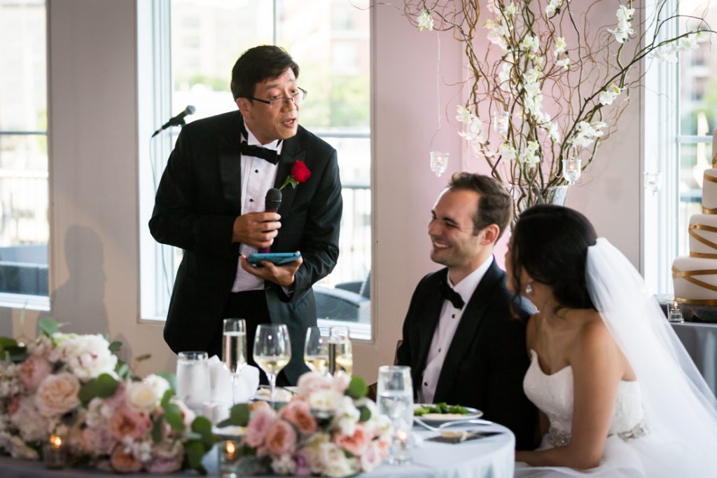 Toasts at a Maritime Parc wedding