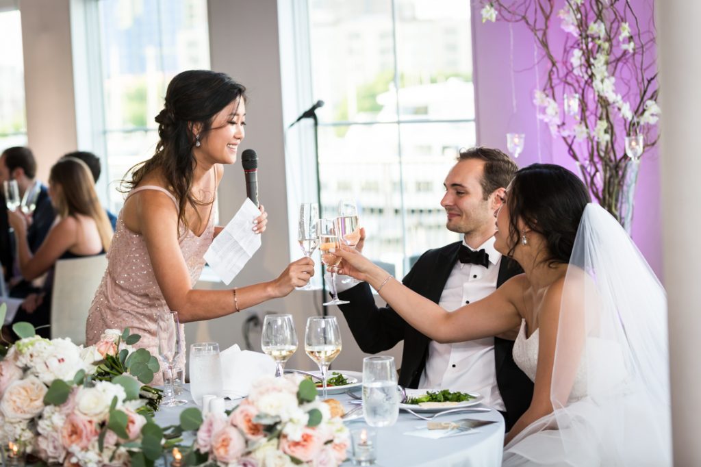 Toasts at a Maritime Parc wedding