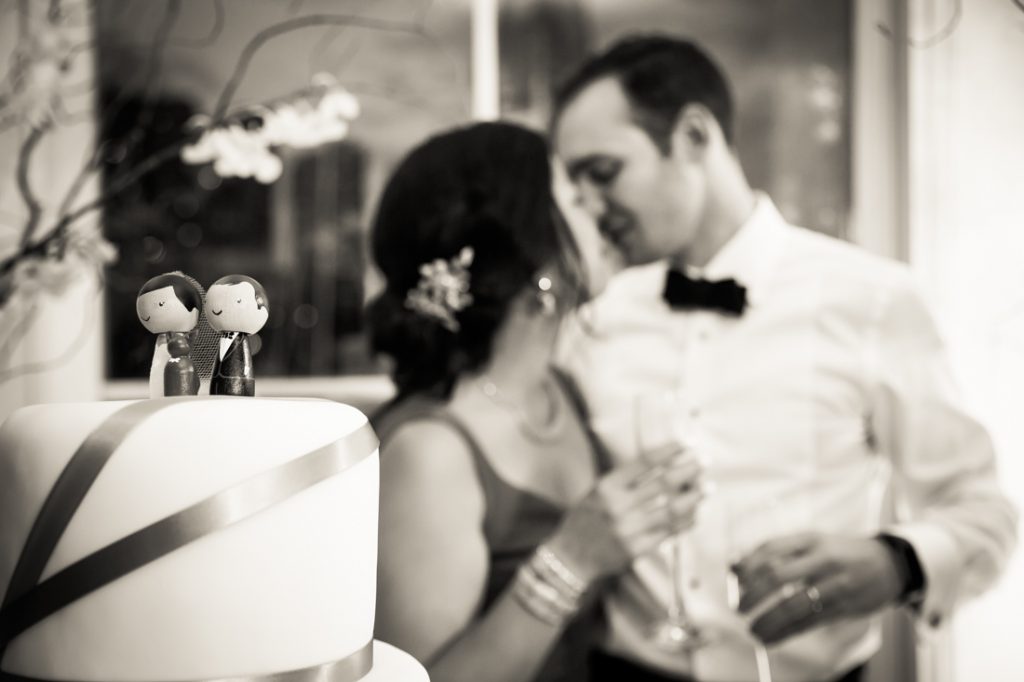 Cake cutting at a Maritime Parc wedding