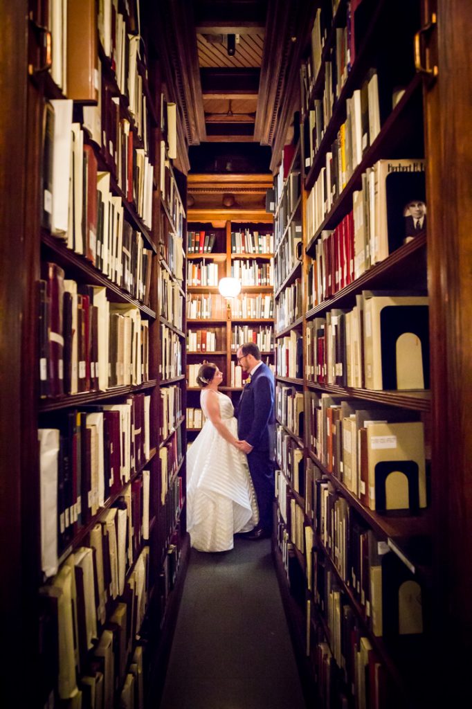 Bride and groom portraits before a Brooklyn Historical Society wedding