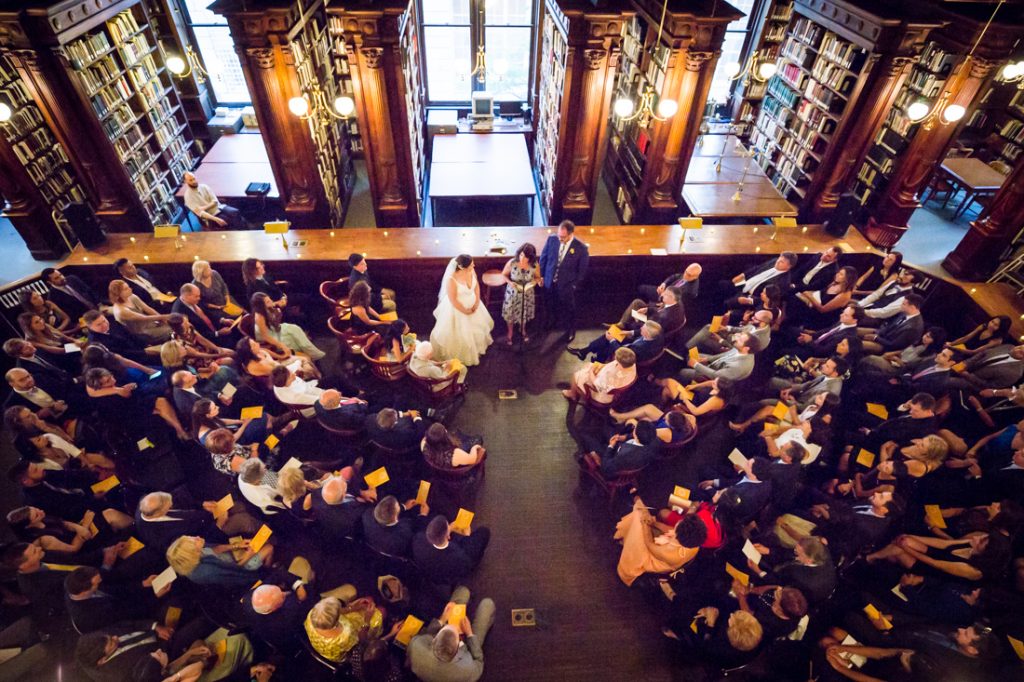 Quaker-style ceremony at a Brooklyn Historical Society wedding