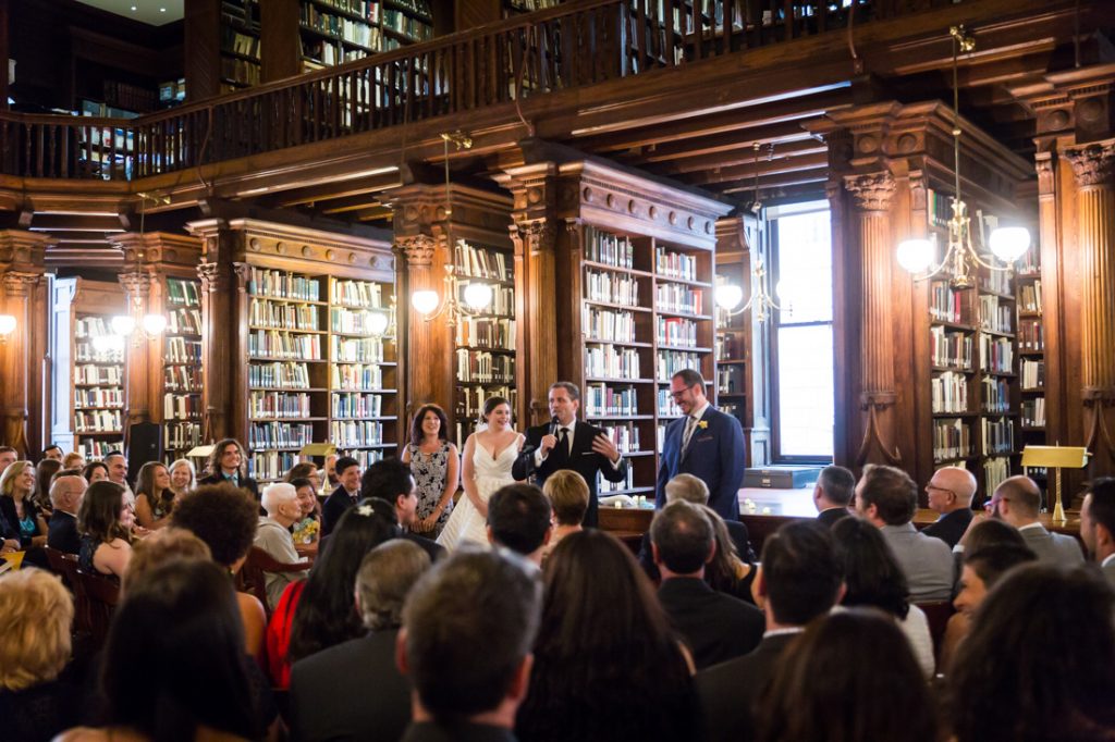 Quaker-style ceremony at a Brooklyn Historical Society wedding