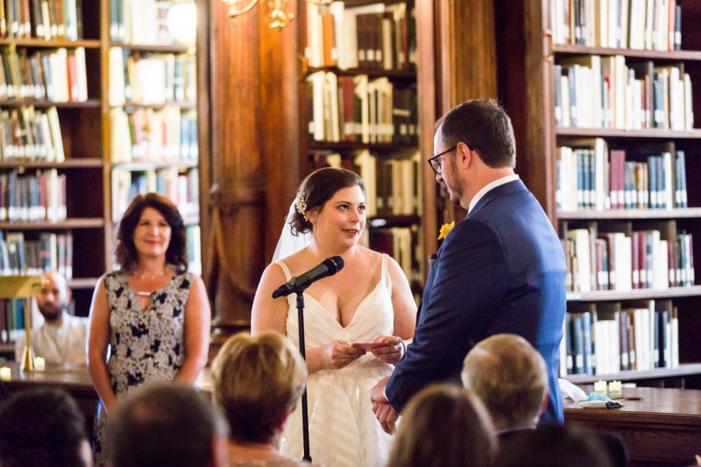 Quaker-style ceremony at a Brooklyn Historical Society wedding