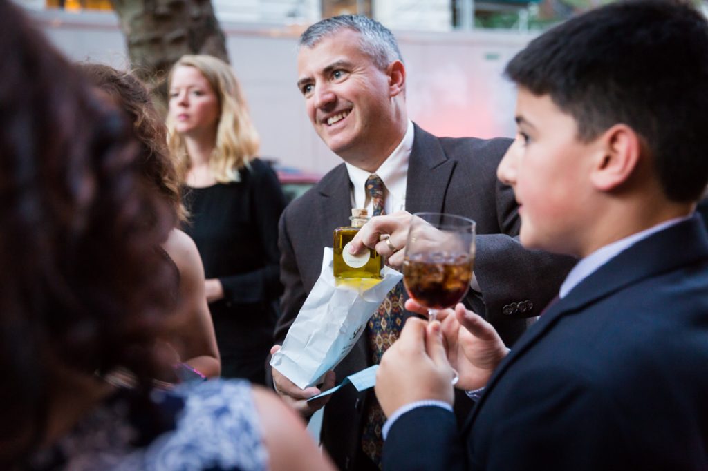 Cocktail hour at a Brooklyn Historical Society wedding