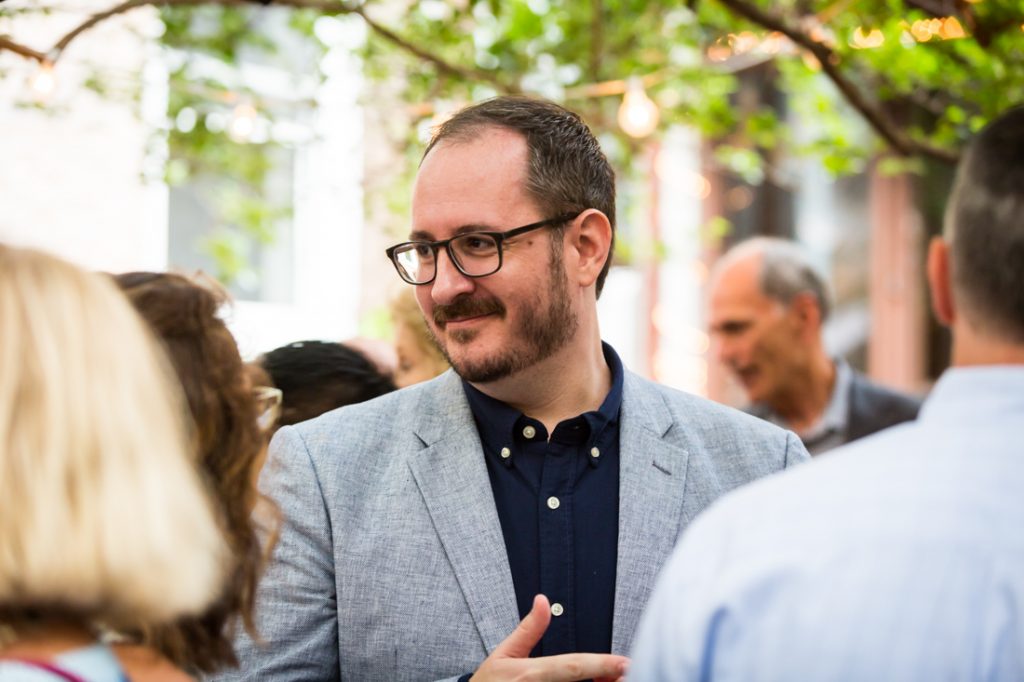 Guests enjoying a Brooklyn rehearsal dinner