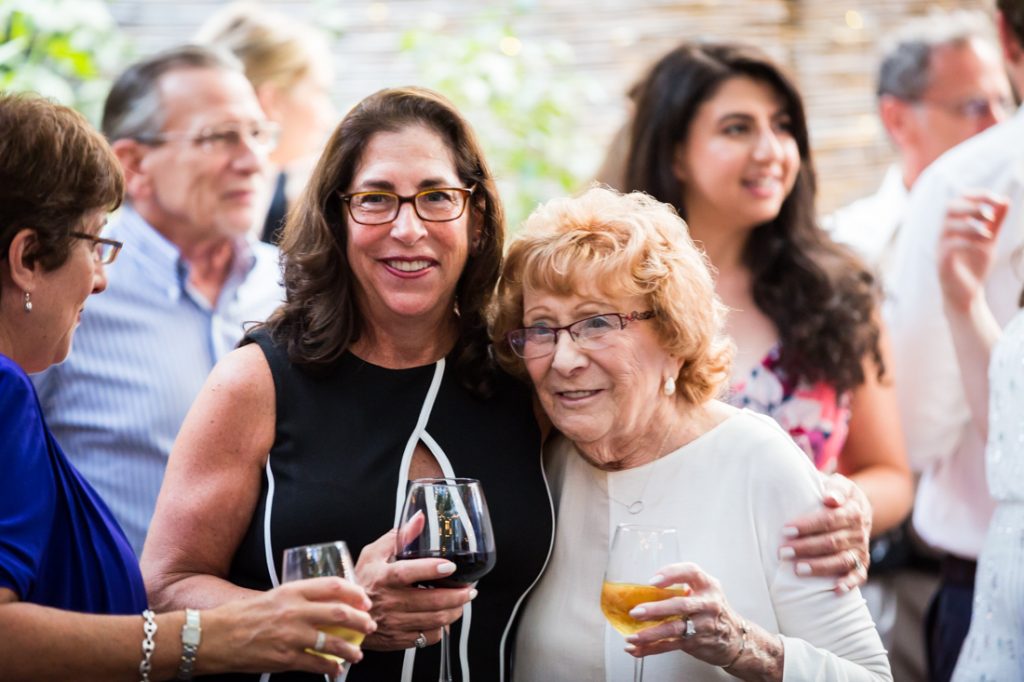 Guests enjoying a Brooklyn rehearsal dinner