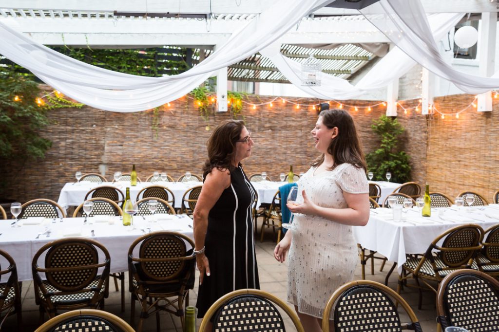 Guests enjoying a Brooklyn rehearsal dinner