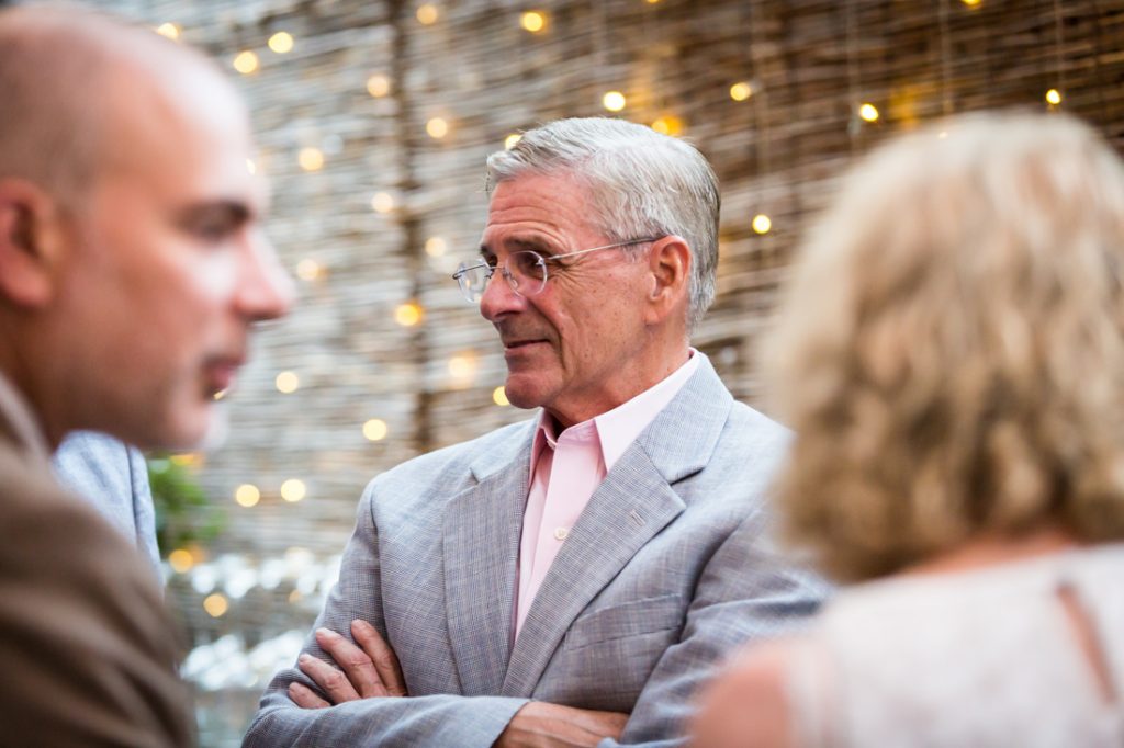 Guests enjoying a Brooklyn rehearsal dinner