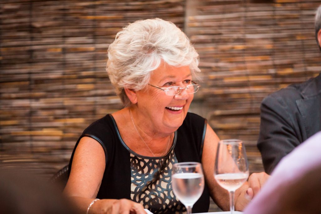 Guests enjoying a Brooklyn rehearsal dinner