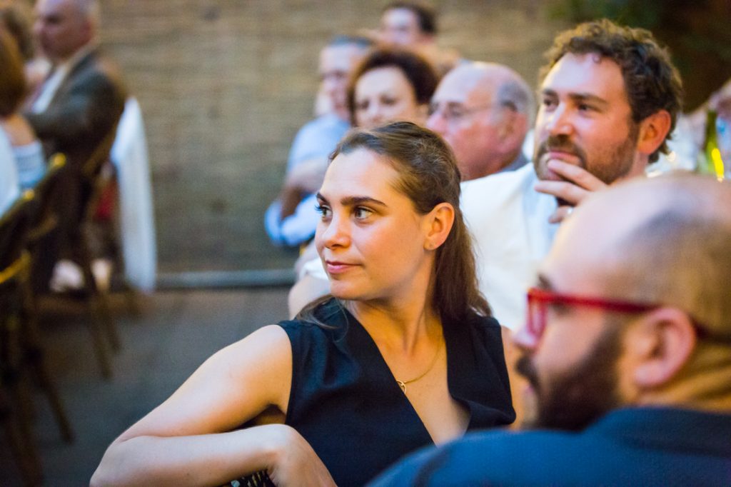 Guests enjoying a Brooklyn rehearsal dinner