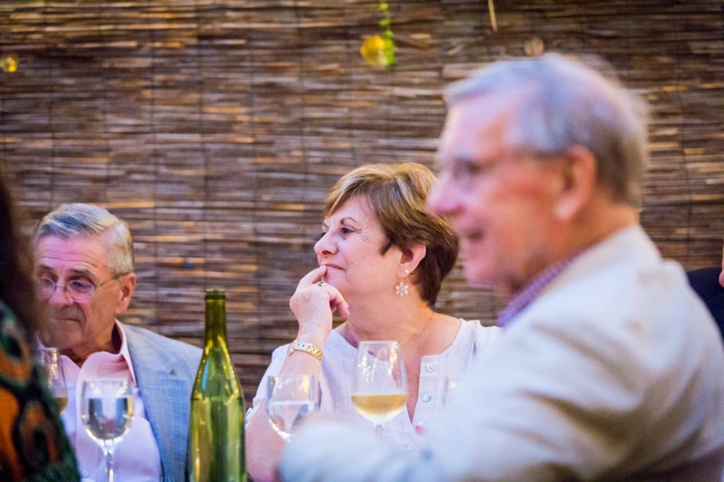 Guests enjoying a Brooklyn rehearsal dinner