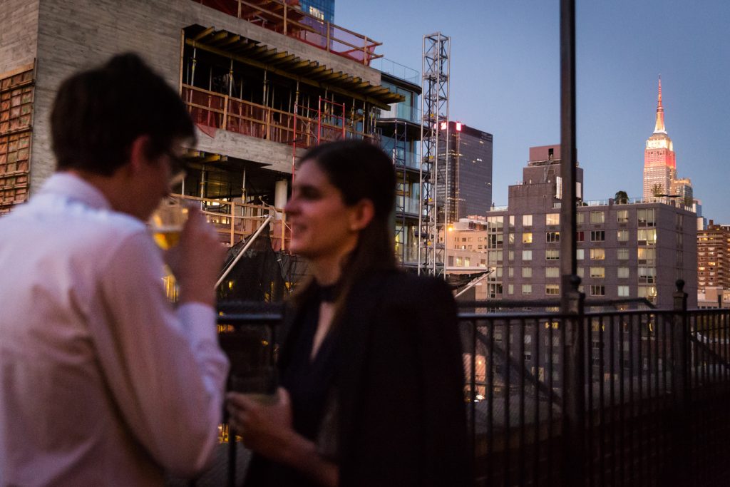 Guests and Empire State Building at at a Gallow Green wedding