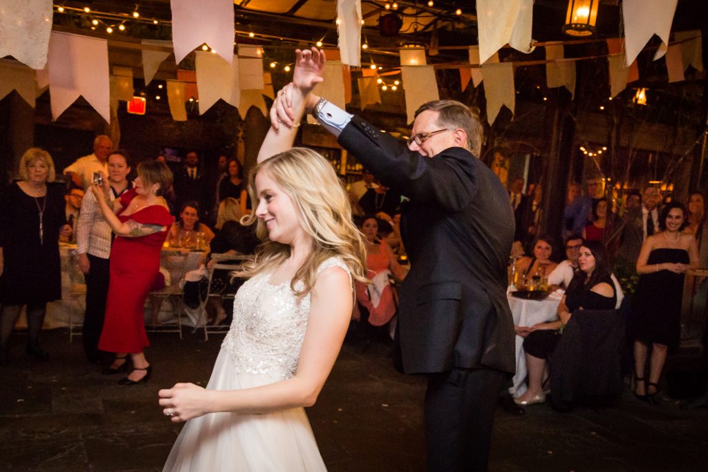 Father-daughter dance at at a Gallow Green wedding