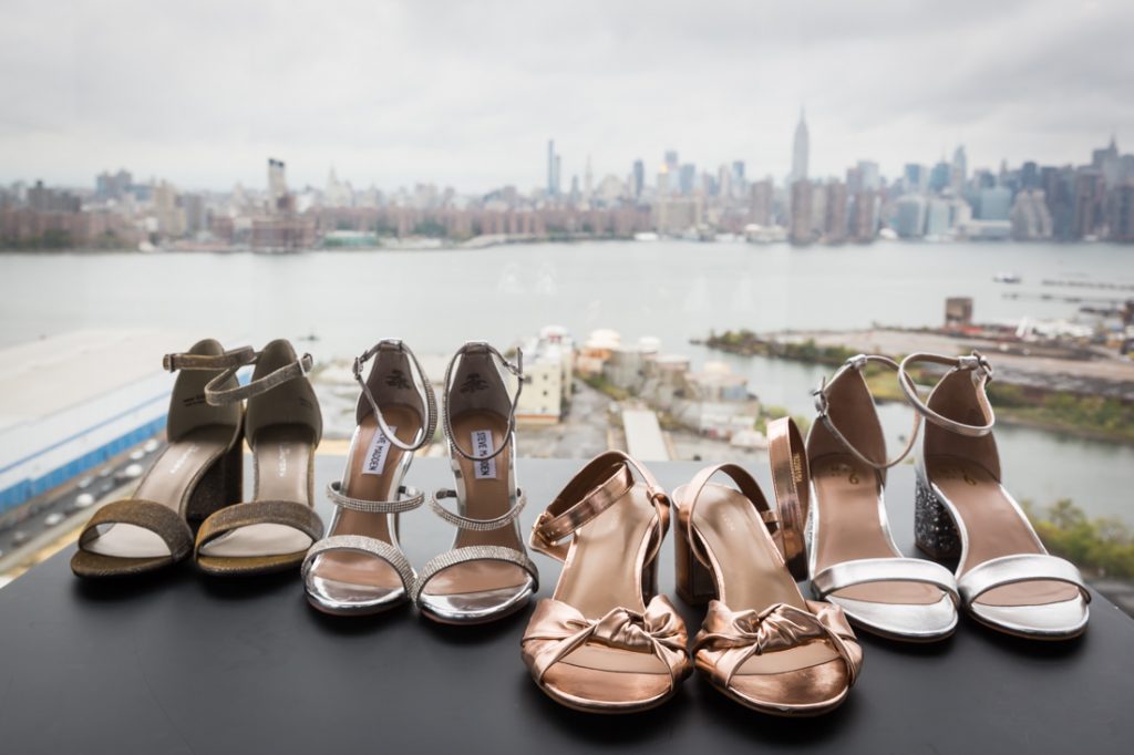 Bride and bridesmaids shoes for a 26 Bridge wedding