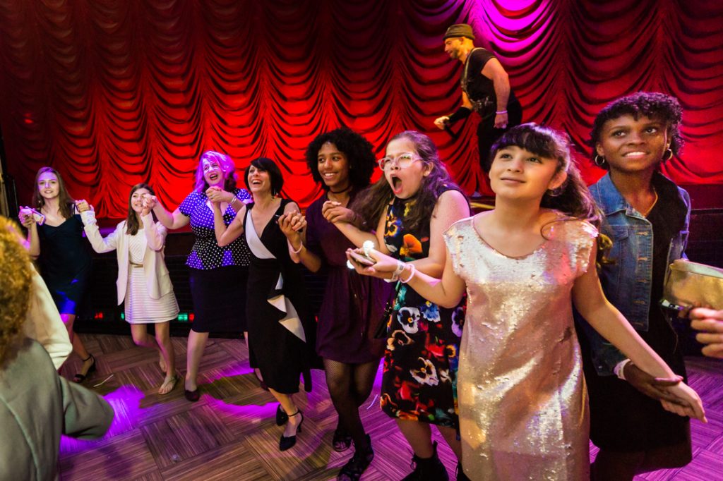 Hora dance at a bat mitzvah for an article on ‘How to Find a Venue’