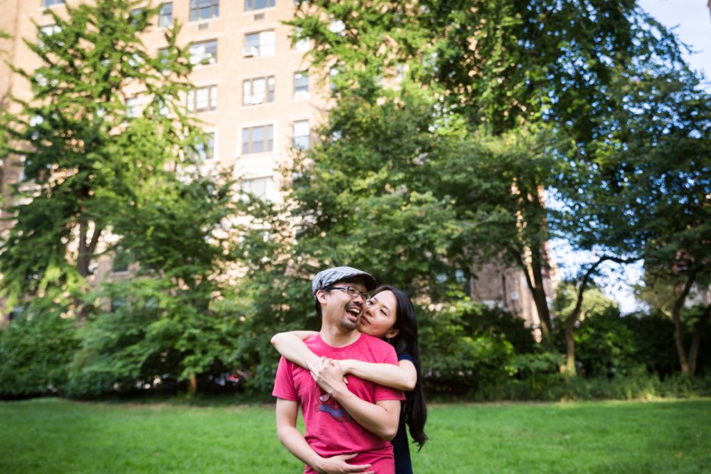 Riverside Park engagement portrait for an article on NYC engagement shoot locations