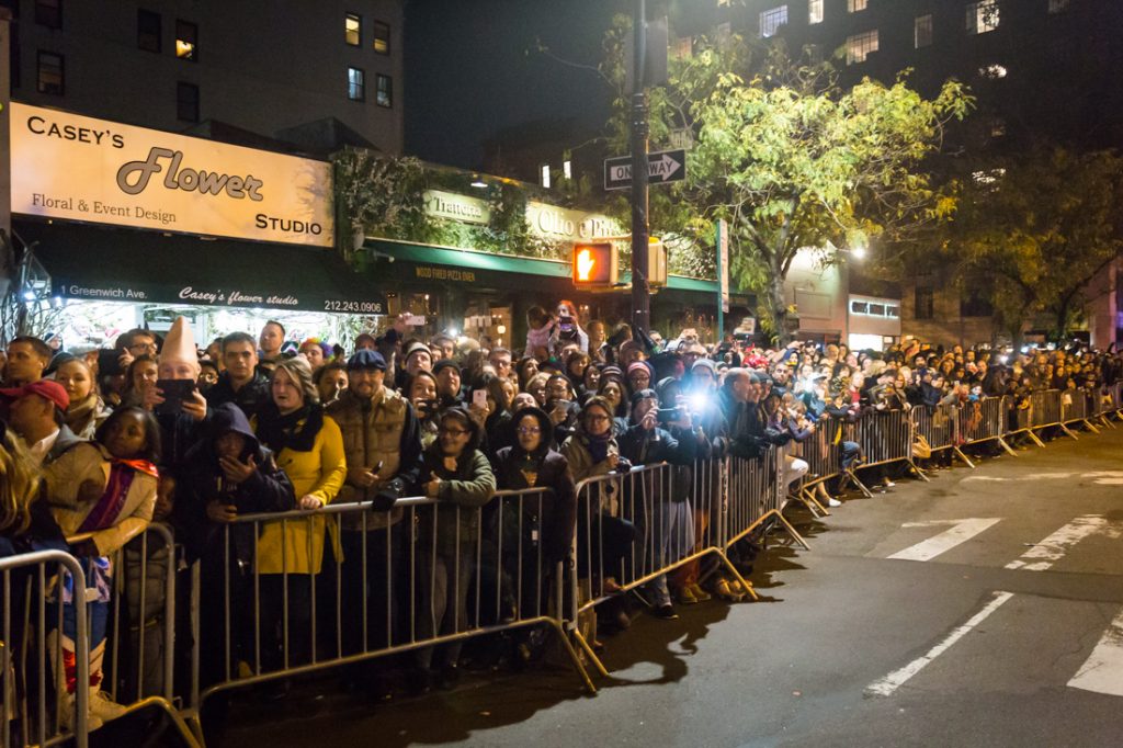 Bystanders at the 44th annual Greenwich Village Halloween Parade