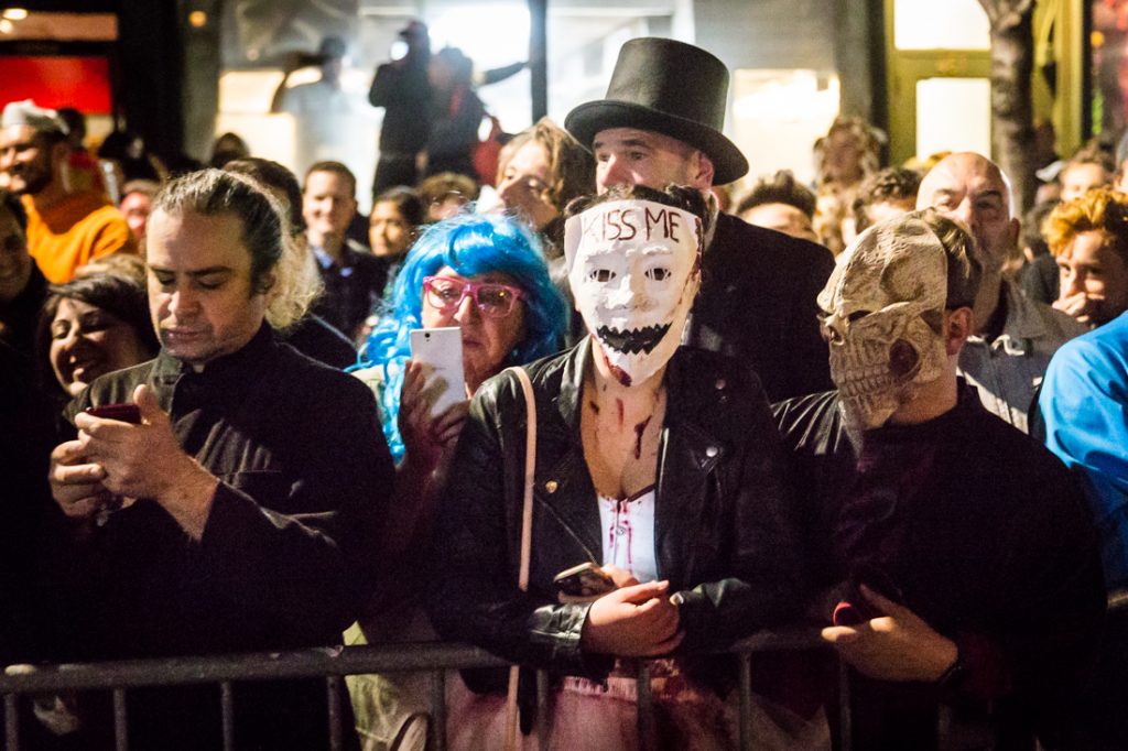 People in costume at the 44th annual Greenwich Village Halloween Parade