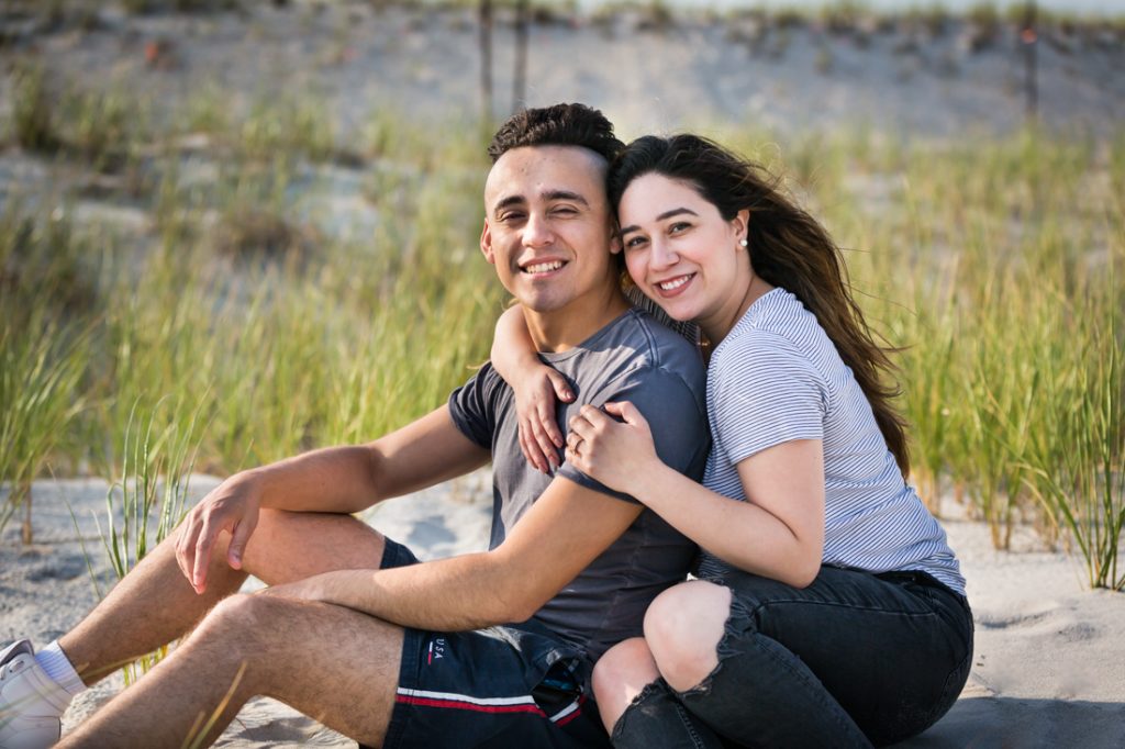 Long Beach engagement photos for an article on beach engagement tips