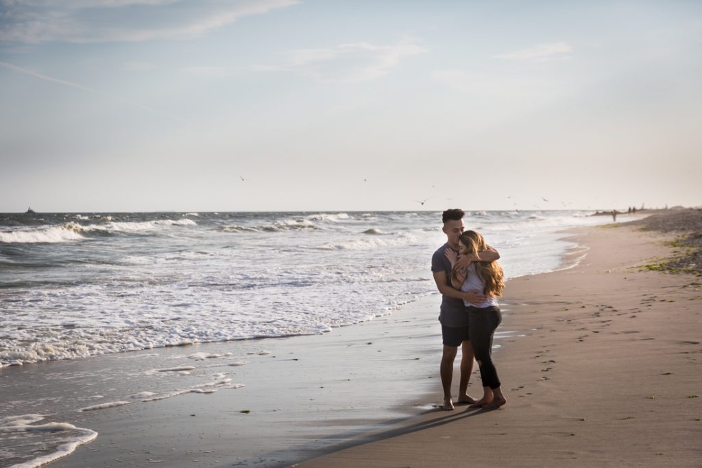 Long Beach engagement photos for an article on beach engagement tips