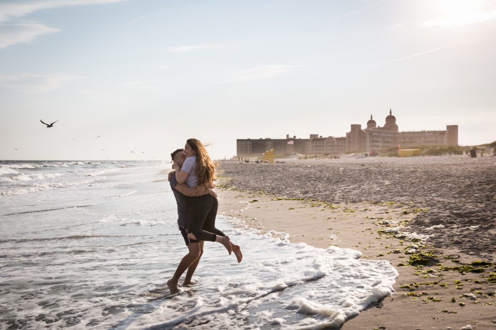 Long Beach engagement photos for an article on beach engagement tips