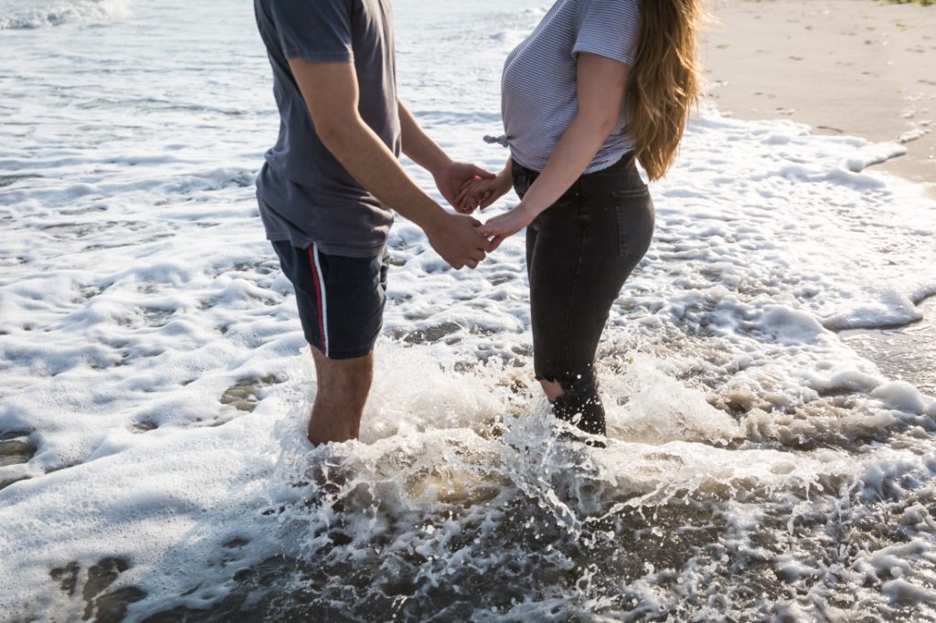 Long Beach engagement photos for an article on beach engagement tips