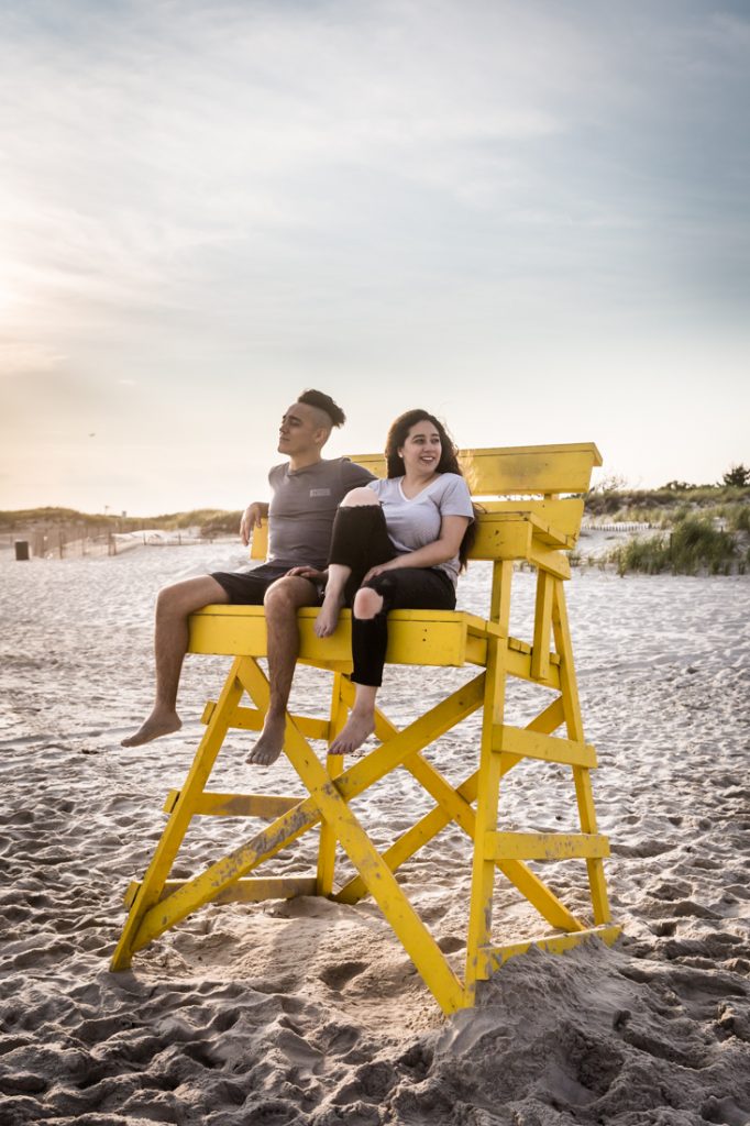 Long Beach engagement photos for an article on beach engagement tips