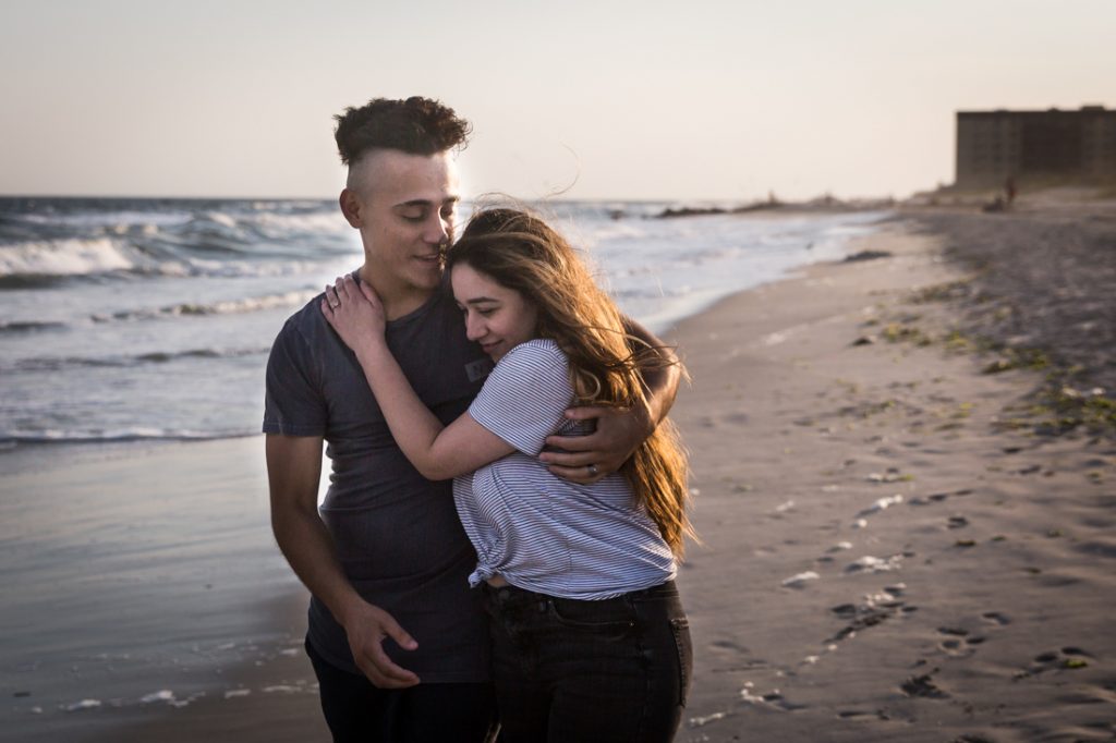 Long Beach engagement photos for an article on beach engagement tips