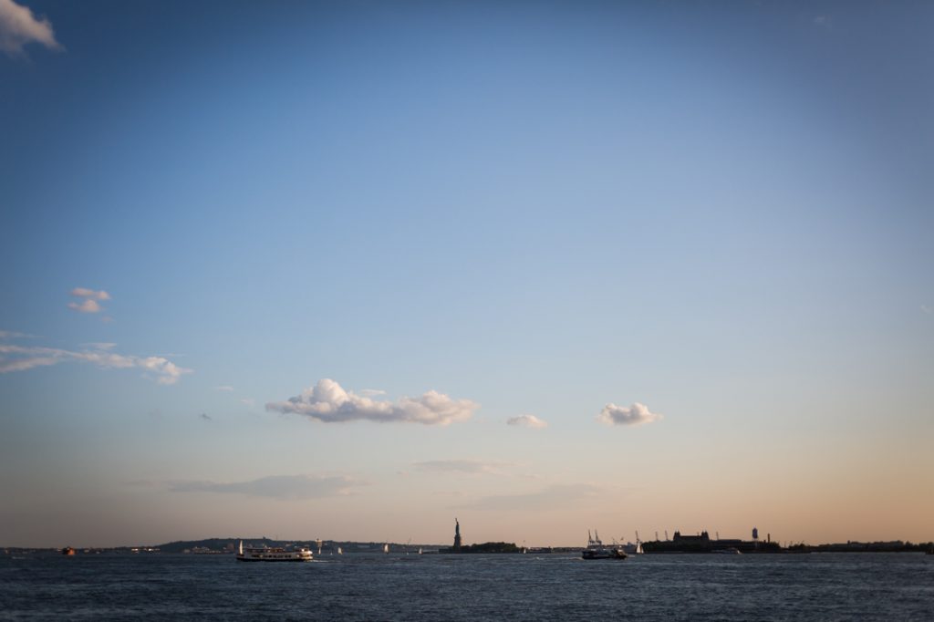 NYC waterfront for an article on public atriums as an option for NYC rainy day photo shoot locations