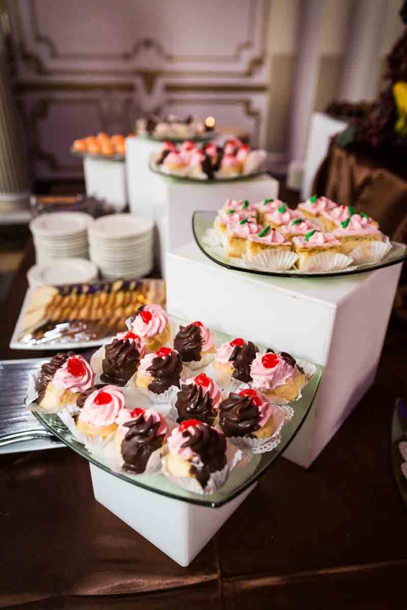 Dessert display for article on a Terrace on the Park wedding