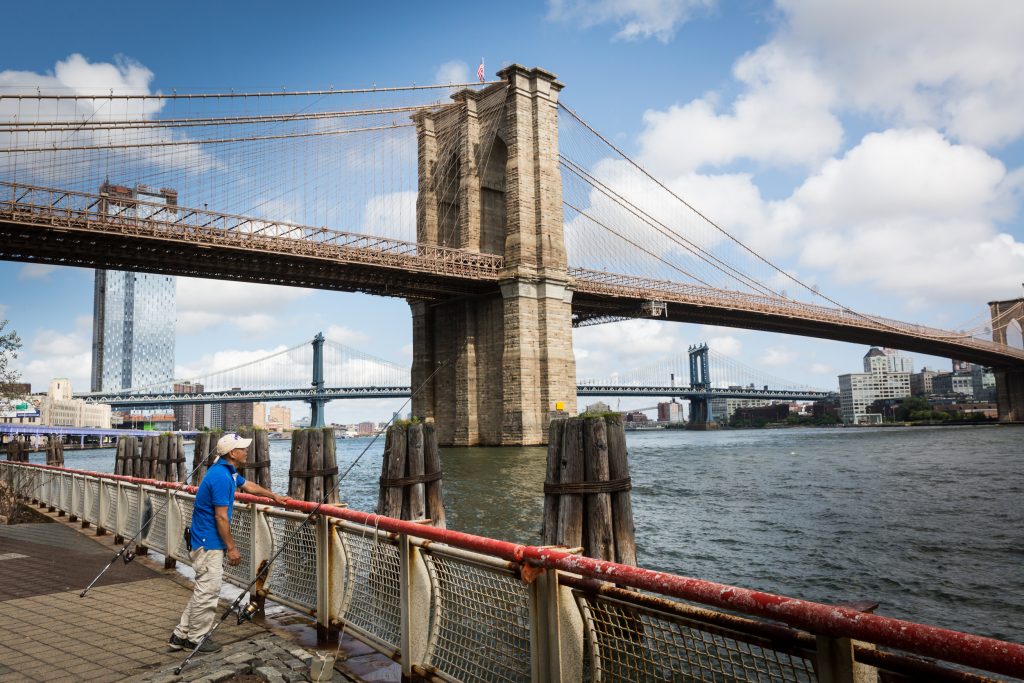 Brooklyn Bridge for an article on City Hall wedding portrait locations