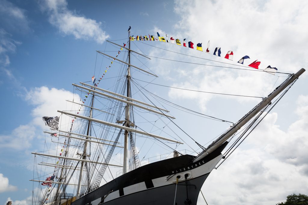 Ship at South Street Seaport for an article on City Hall wedding portrait locations