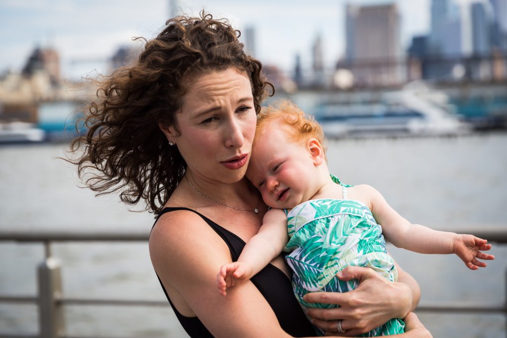 Mother and child in a Hudson River Park Family Portrait