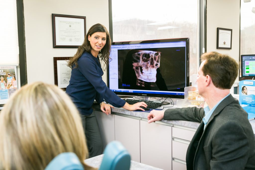 Dentist with digital x-ray